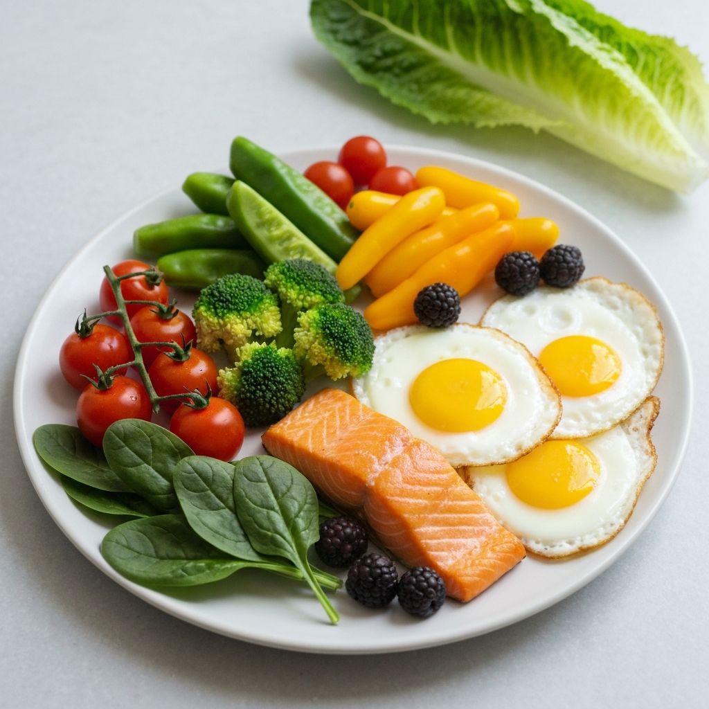 Kiegyensúlyozott étkezés sokféle tápanyaggal